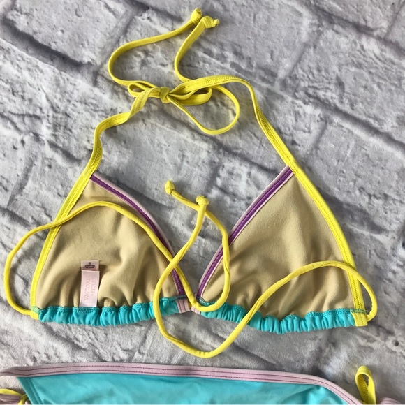 Victoria’s Secret Pastel‎ Colorway String Bikini Sexy Rare Classic Beach - Picture 8 of 9